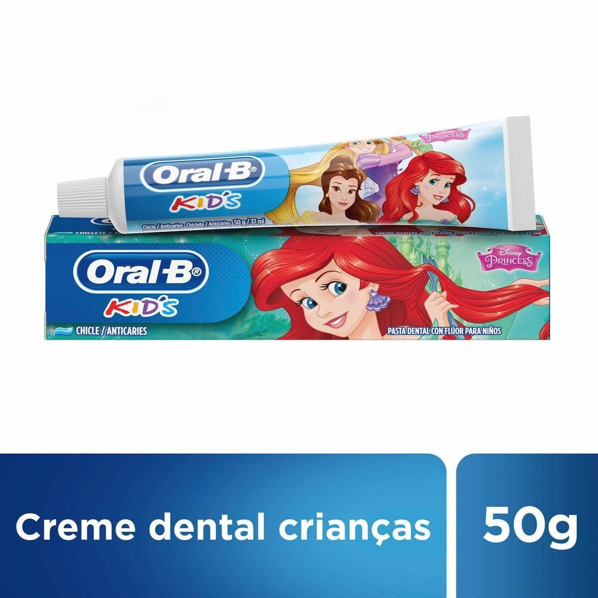Creme Dental Infantil Oral-B Kids Disney Princesas Anticáries com Flúor 50g — imagem 2 | Drogaria Taveira