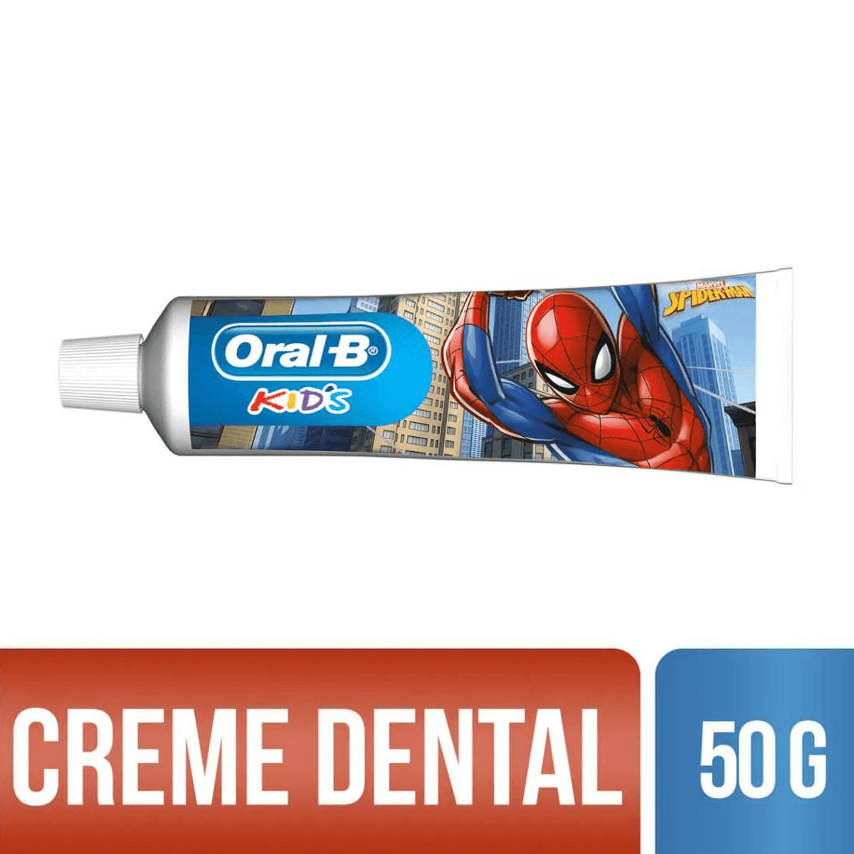 Creme Dental Infantil Oral-B Kids Spiderman Anticáries com Flúor 50g — Oral B | Drogaria Taveira