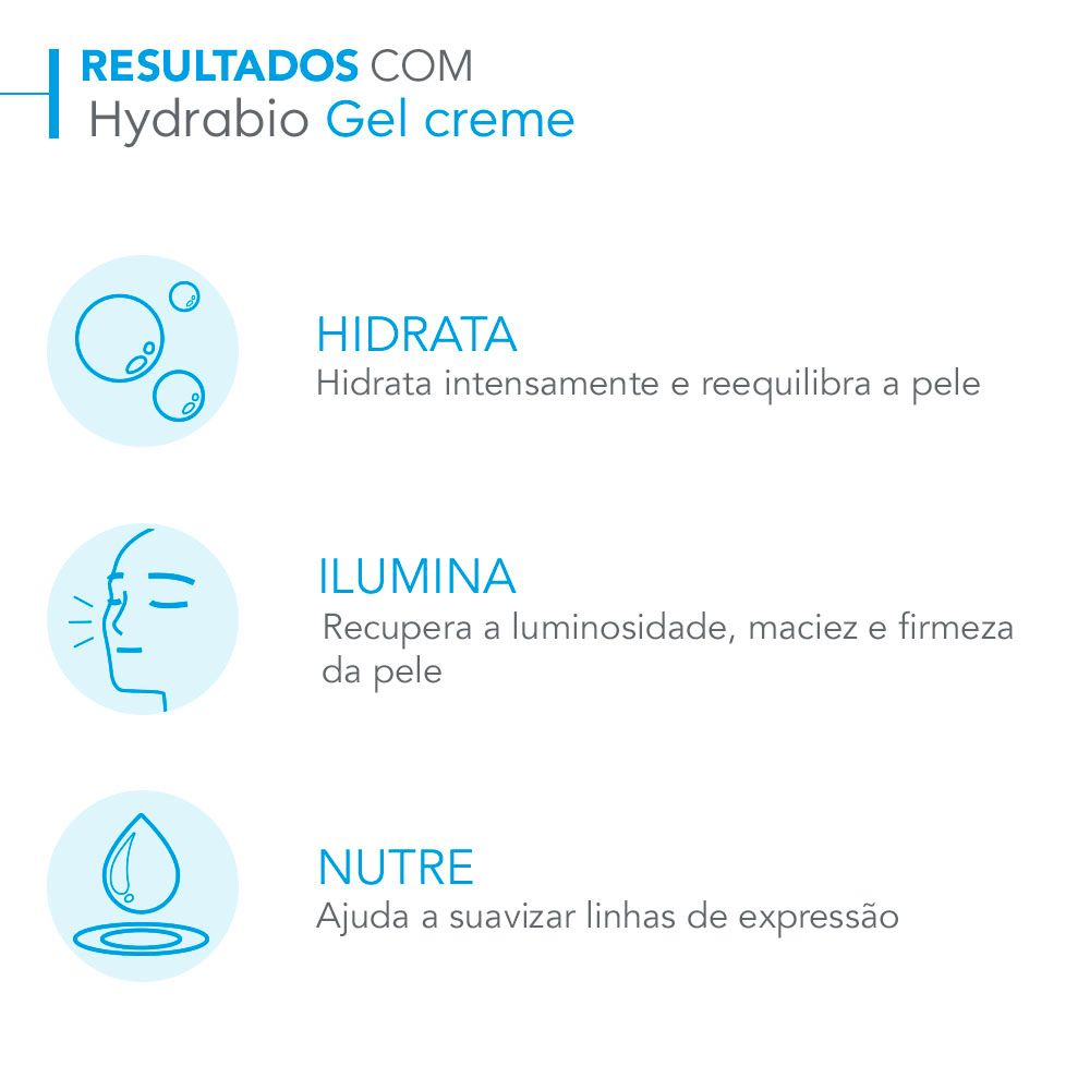 Creme Facial Bioderma Hydrabio Gel Creme Hidratante 40ml — imagem 4 | Drogaria Taveira