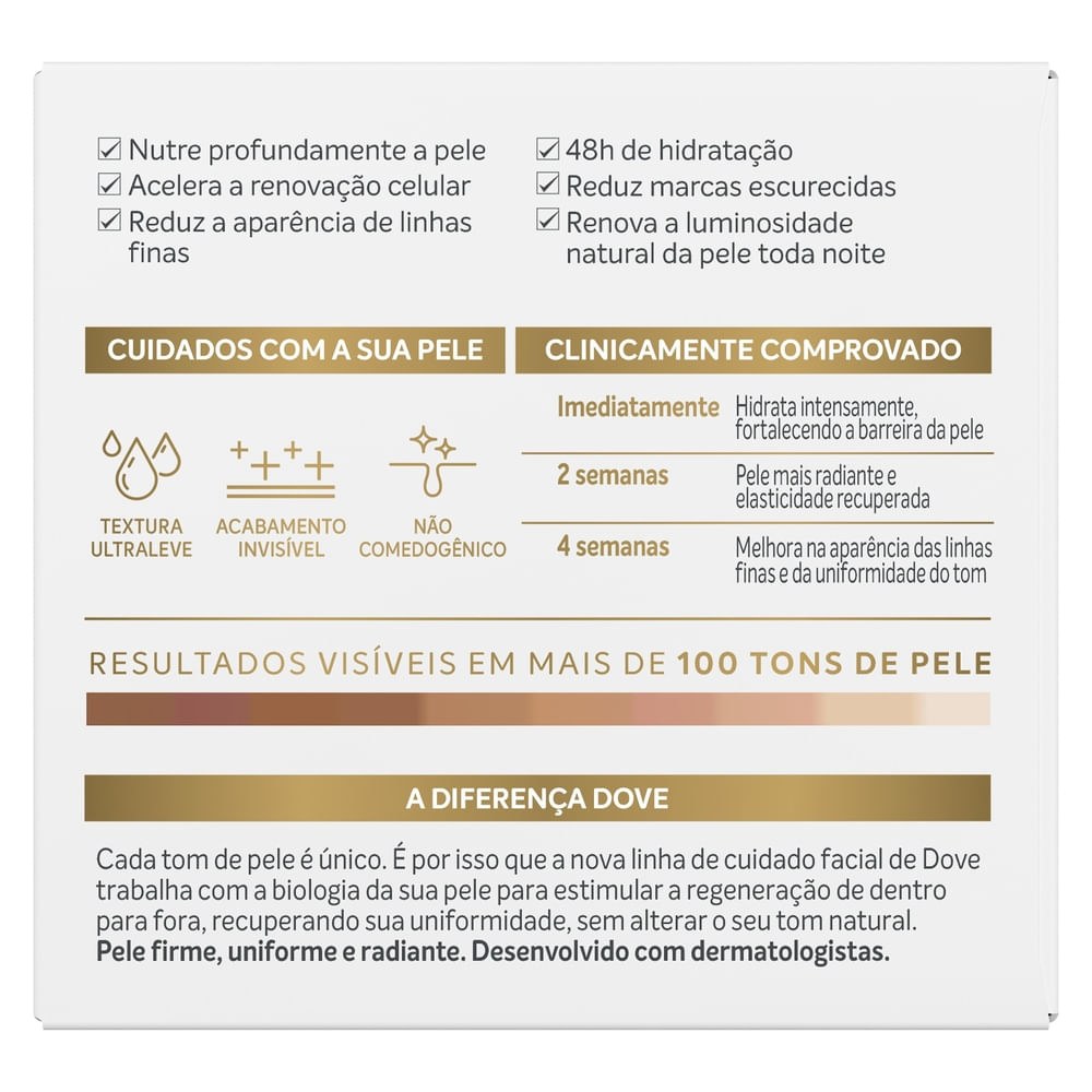 Creme Facial Dove Regenerative Noturno 50g — imagem 4 | Drogaria Taveira