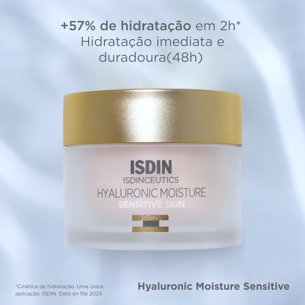 Creme Facial ISDIN ISDINceutics Hyaluronic Moisture Anti Idade Pele Sensível 50g — imagem 2 | Drogaria Taveira