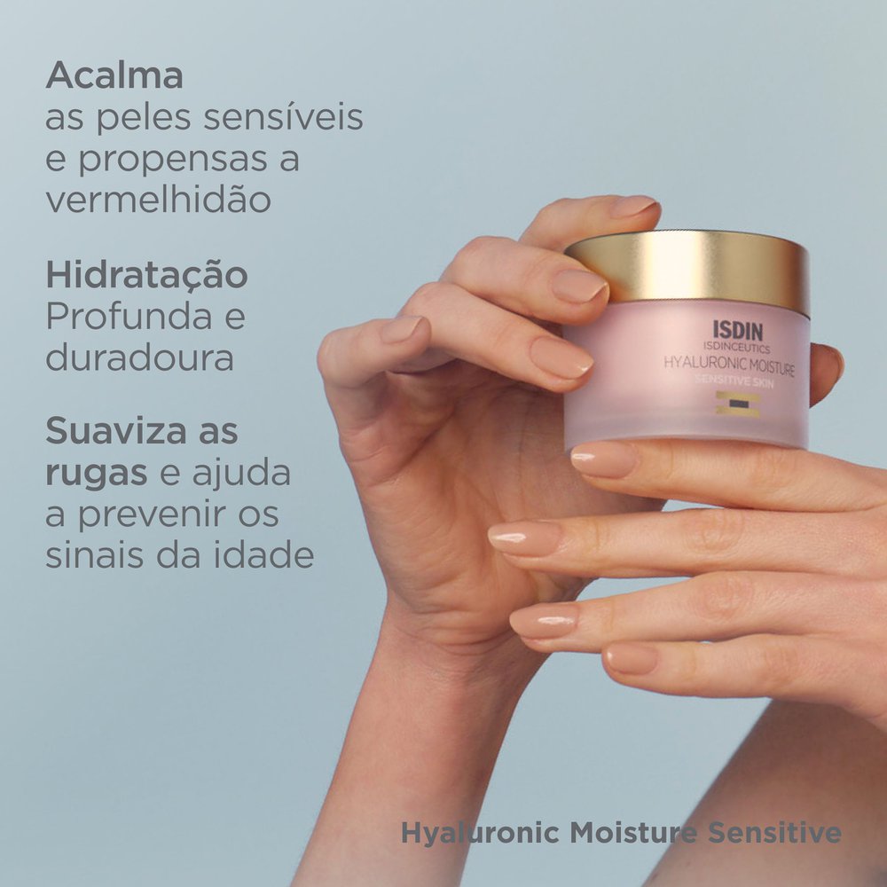 Creme Facial ISDIN ISDINceutics Hyaluronic Moisture Anti Idade Pele Sensível 50g — imagem 4 | Drogaria Taveira