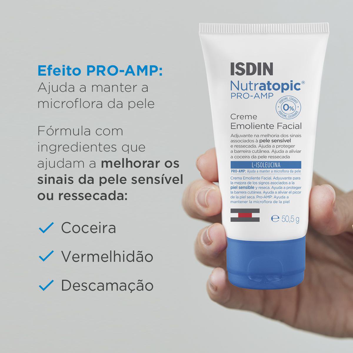 Creme Facial ISDIN Nutratopic Pro-AMP Pele Atópica 50ml — imagem 2 | Drogaria Taveira