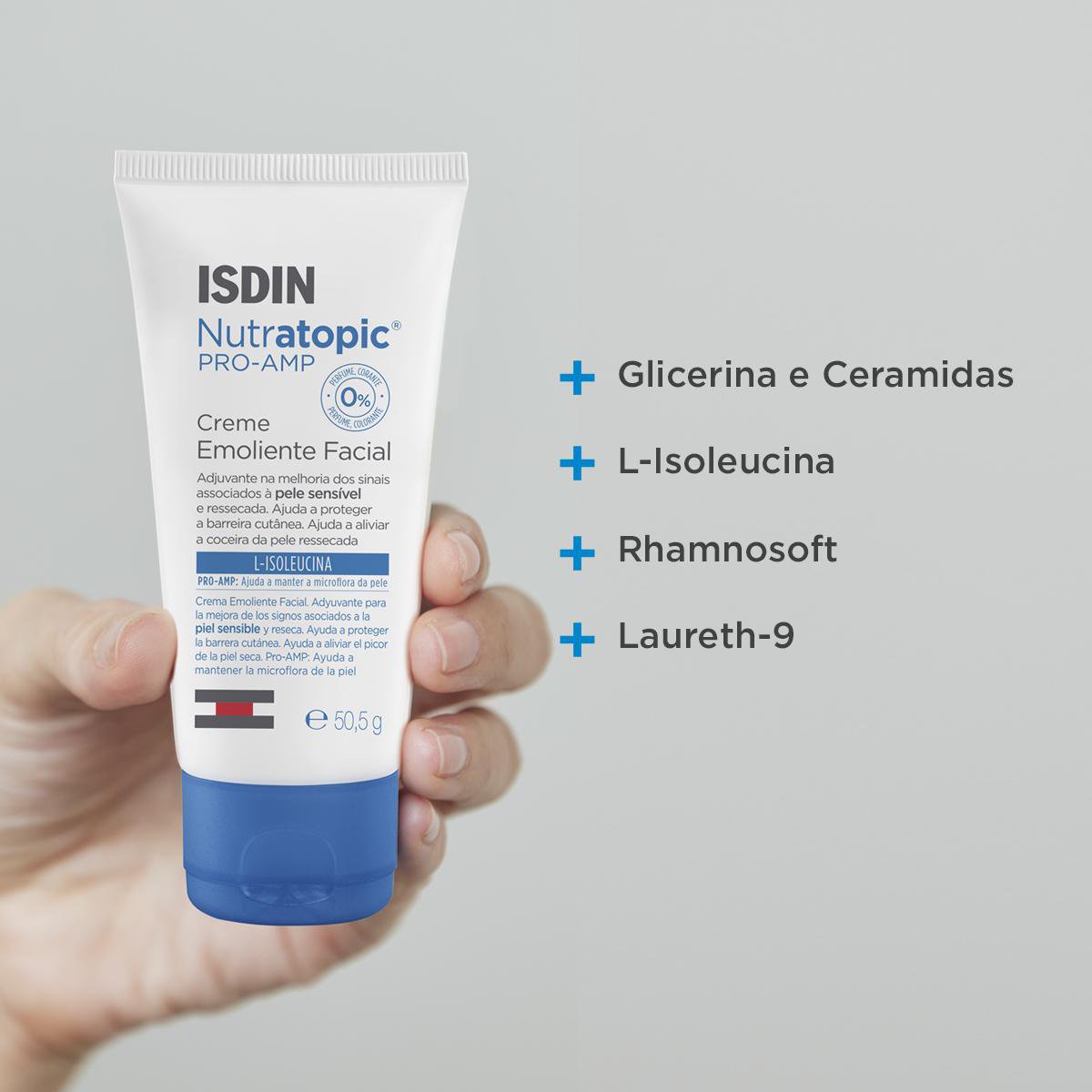 Creme Facial ISDIN Nutratopic Pro-AMP Pele Atópica 50ml — imagem 4 | Drogaria Taveira