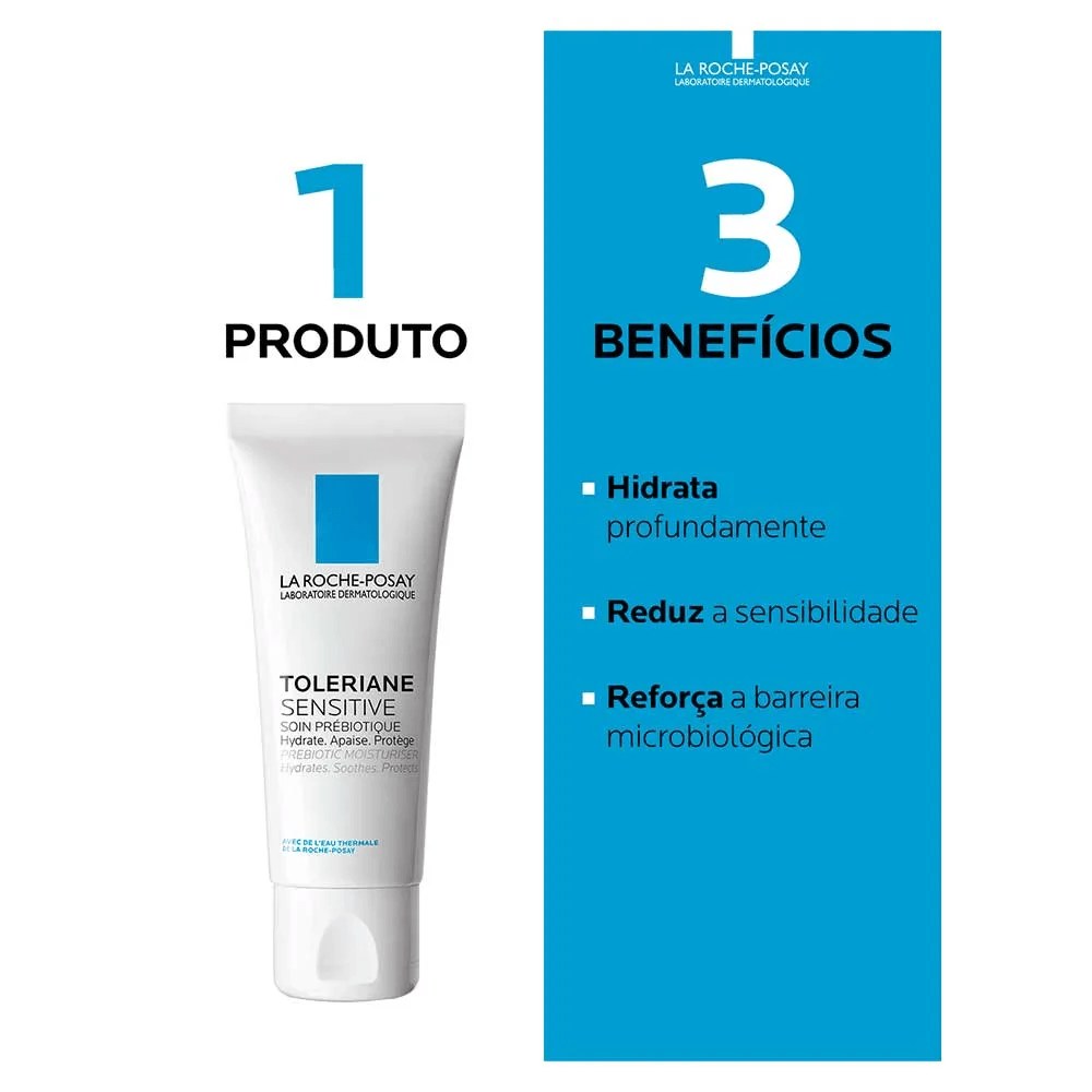 Creme Facial La Roche-Posay Toleriane Sensitive Hidratante 40ml — imagem 3 | Drogaria Taveira