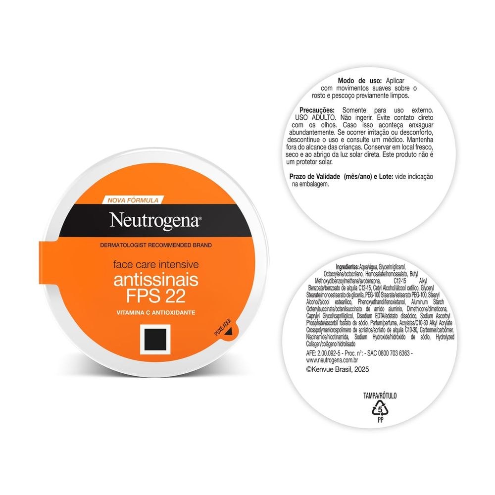 Creme Facial Neutrogena Face Care Intensive Antissinais FPS 22 100g — imagem 4 | Drogaria Taveira