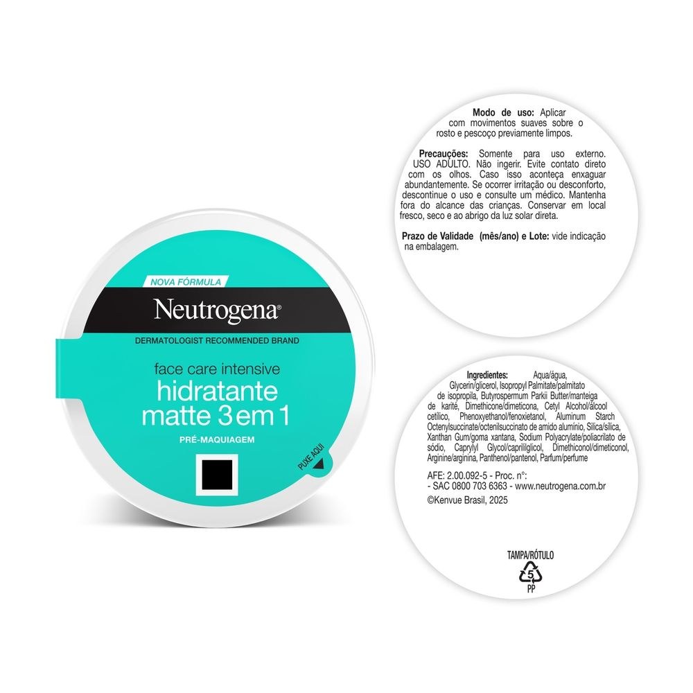 Creme Facial Neutrogena Face Care Intensive Matte 3 em 1 100g — imagem 4 | Drogaria Taveira