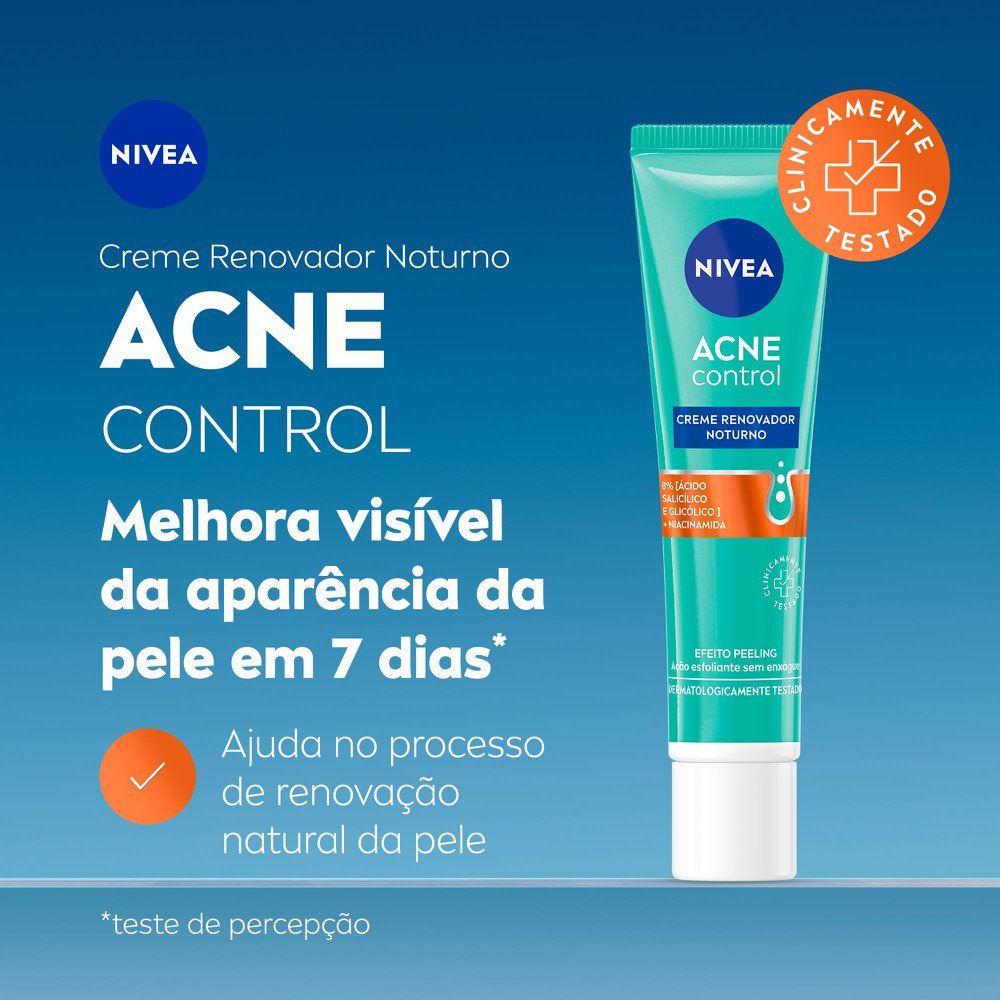 Creme Facial Nivea Acne Control Renovador Noturno 40ml — imagem 2 | Drogaria Taveira
