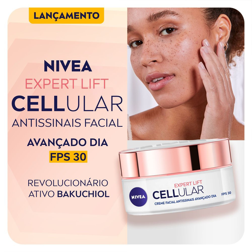 Creme Facial Nivea Cellular Expert Lift Dia Antissinais FPS 30 Bakuchiol e Ácido Hialurônico 50g — imagem 2 | Drogaria Taveira