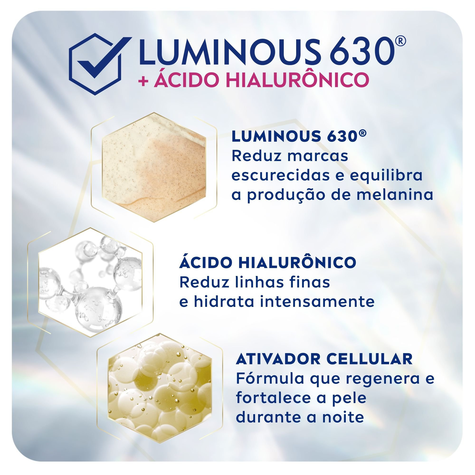 Creme Facial Nivea Luminous 630 Complexo de Reparação Noturna 50ml — imagem 4 | Drogaria Taveira