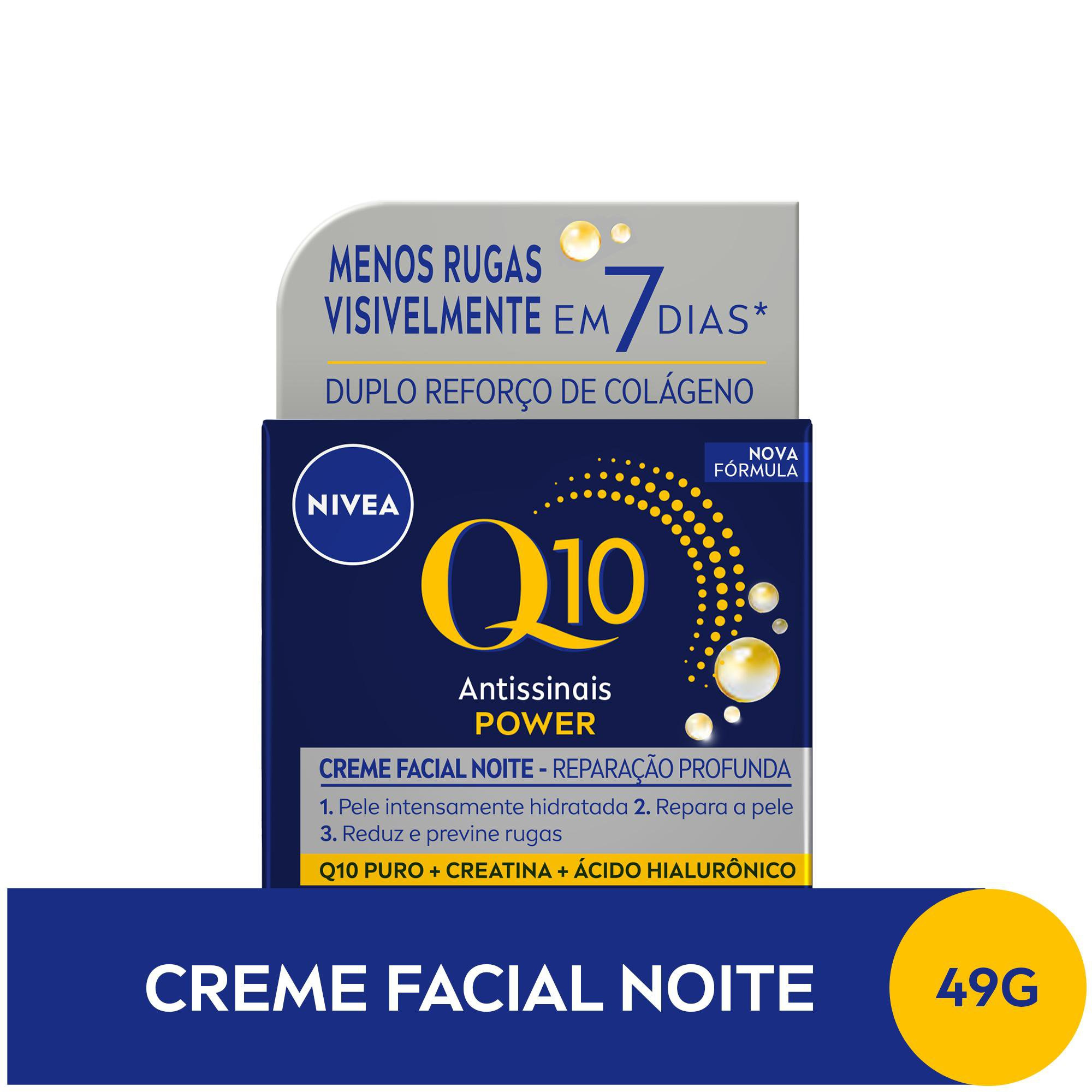 Creme Facial Nivea Q10 Power Antissinais Noturno 49g — imagem 2 | Drogaria Taveira