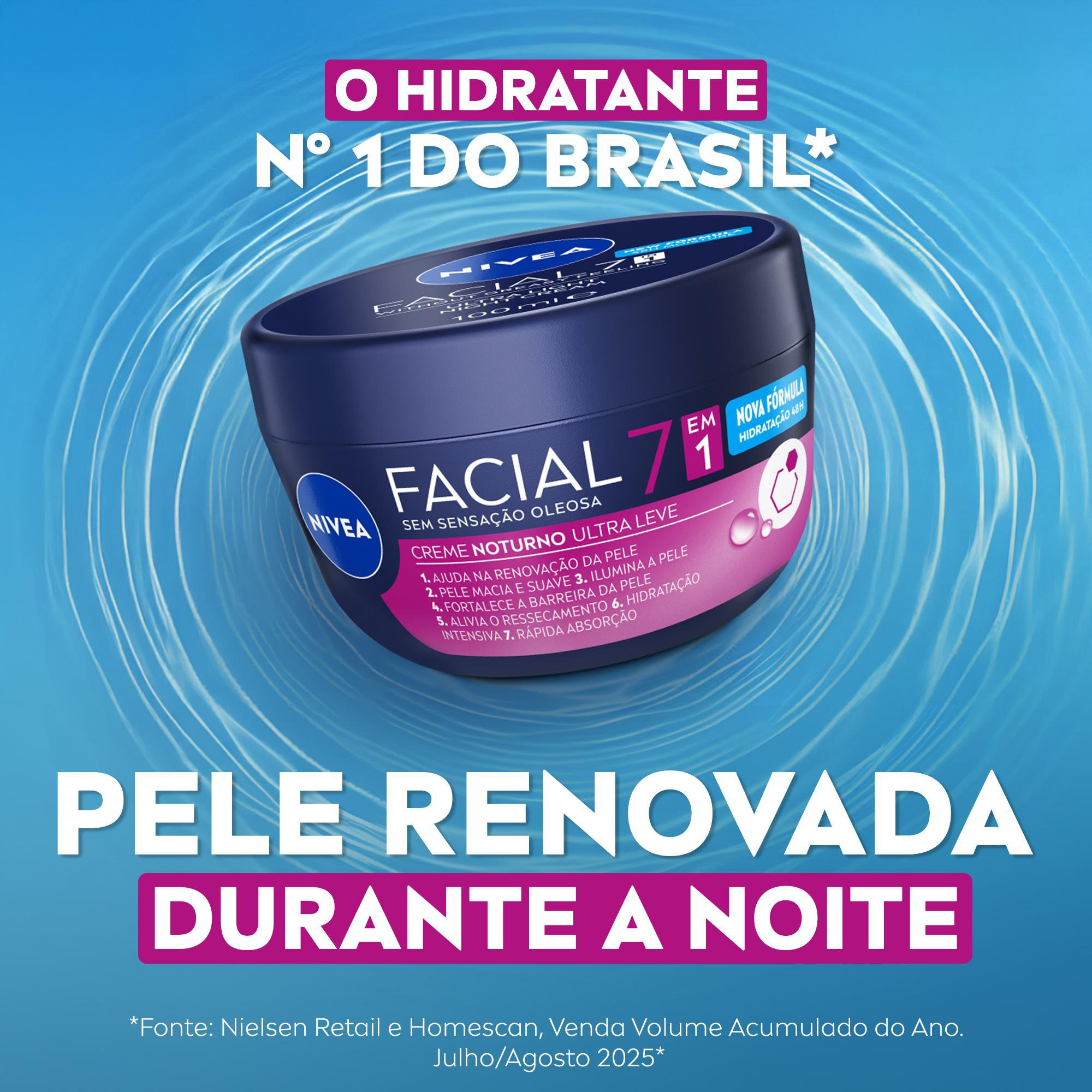 Creme Facial Nivea Ultraleve 7 em 1 Noturno 100g — imagem 3 | Drogaria Taveira