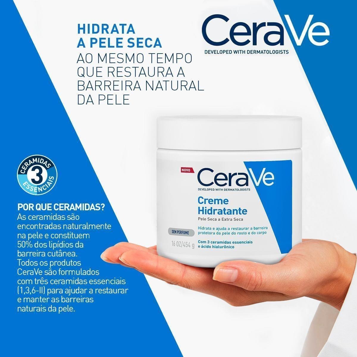 Creme Hidratante CeraVe Pele Seca a Extra Seca 454 g — imagem 4 | Drogaria Taveira