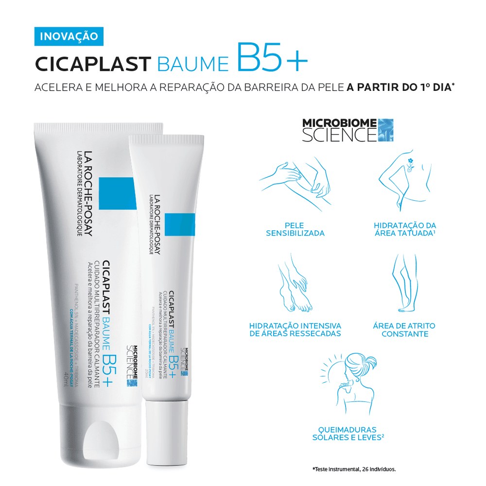 Creme La Roche-Posay Cicaplast Baume B5+ Multirreparador Calmante 20ml — imagem 2 | Drogaria Taveira