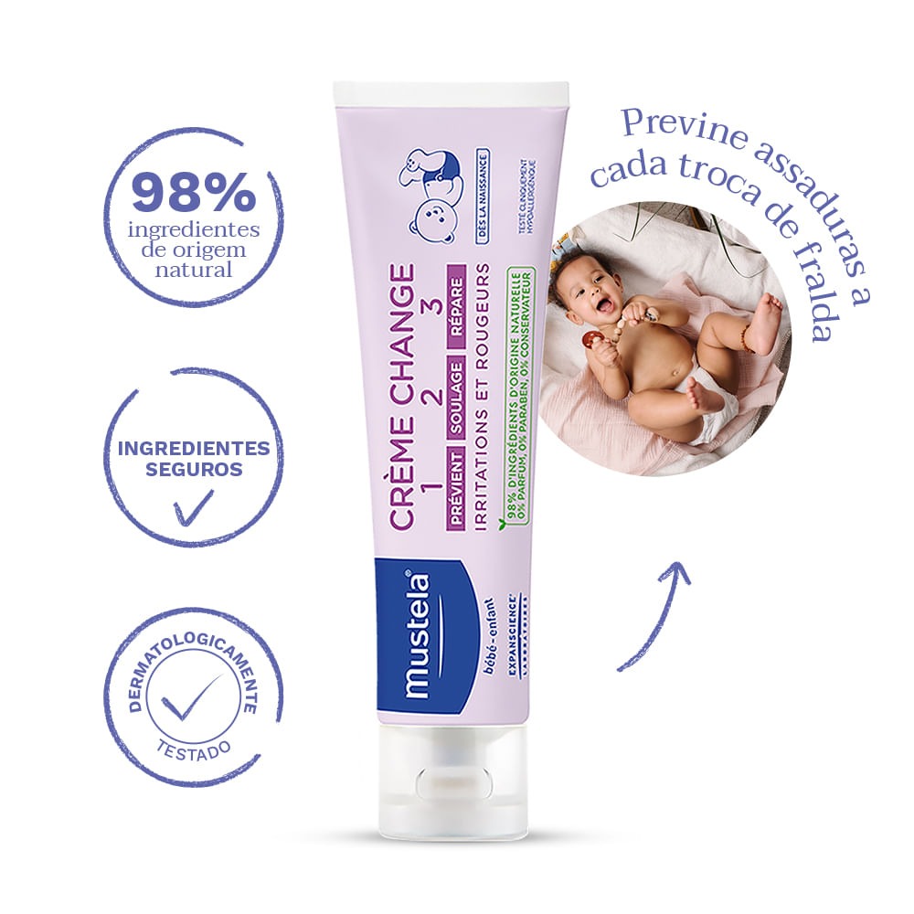 Creme para Assaduras Mustela Bebê Vitaminado 108g — imagem 4 | Drogaria Taveira