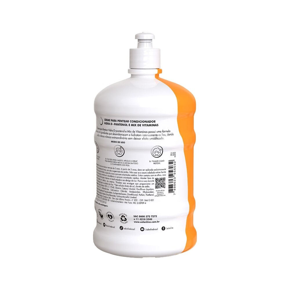 Creme para Pentear Hidra Hidratação Intensa Salon Line 1 Litro — imagem 3 | Drogaria Taveira