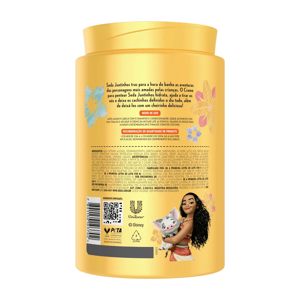 Creme Para Pentear Infantil Moana Seda Juntinhos Cachos Encantados 1kg — imagem 3 | Drogaria Taveira
