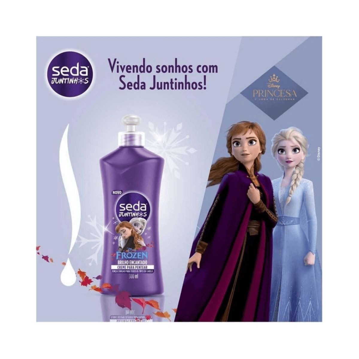 Creme para Pentear Infantil Seda Juntinhos Frozen Brilho Encantado 300ml — imagem 4 | Drogaria Taveira