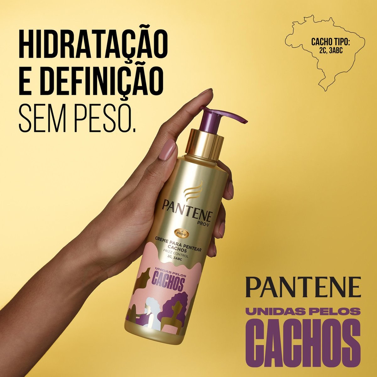Creme Para Pentear Pantene Unidas Pelos Cachos 225ml — imagem 4 | Drogaria Taveira