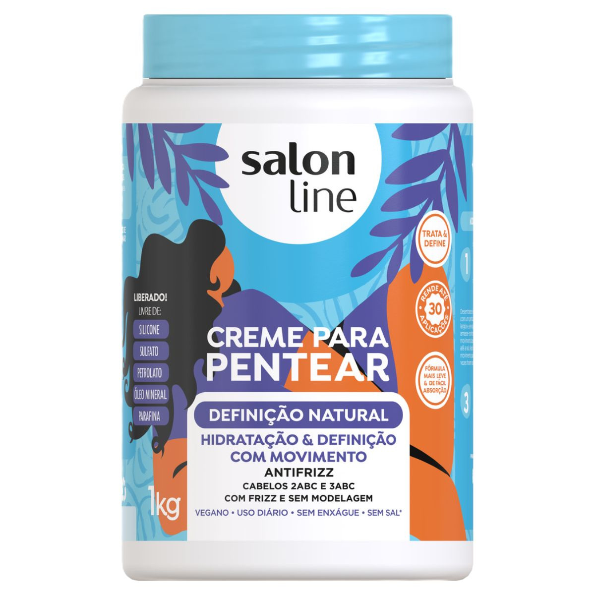 Creme Para Pentear Salon Line Condicionador Definição Natural Antifrizz 1kg — Salon Line | Drogaria Taveira