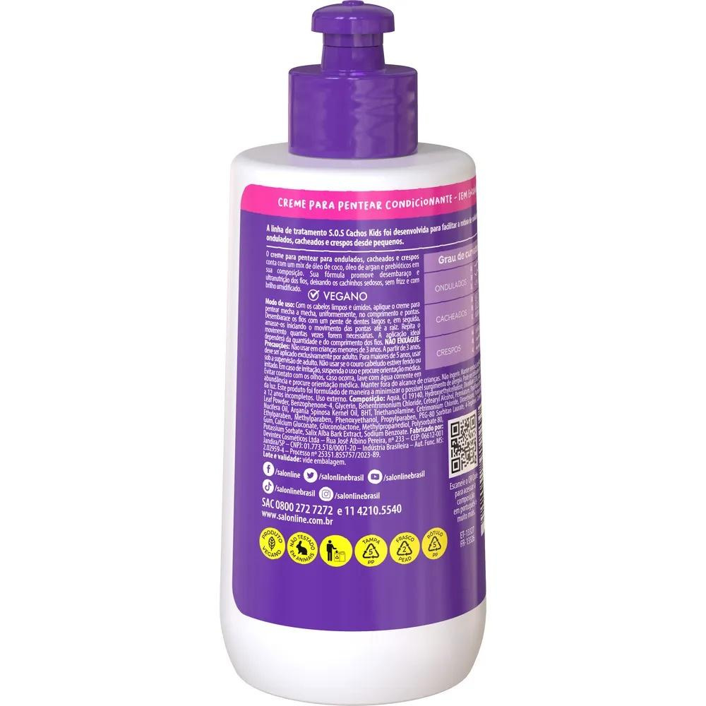 Creme para Pentear Salon Line Kids SOS Cachos Super Óleos - 300ml — imagem 3 | Drogaria Taveira