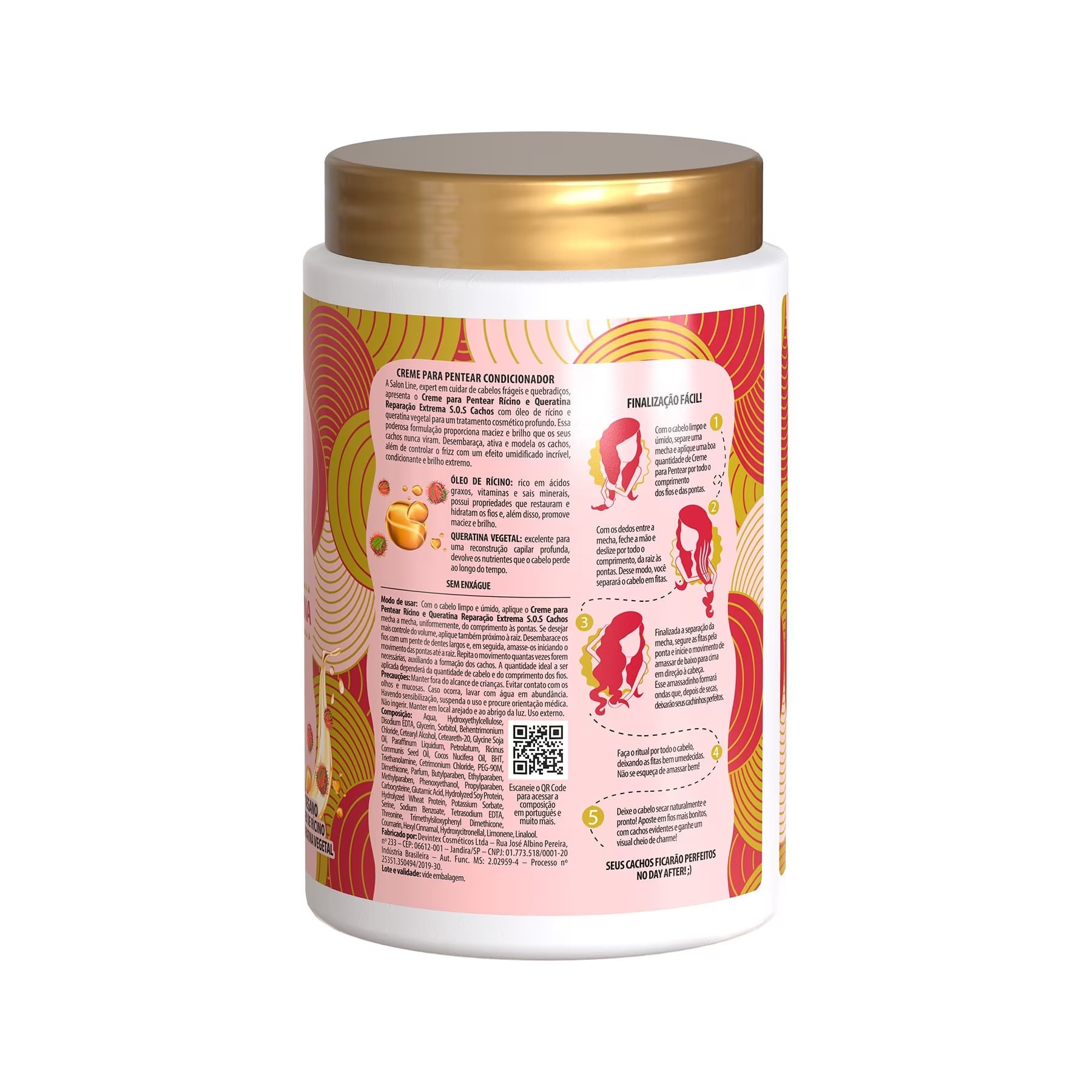 Creme para Pentear Salon Line Sos Rícino e Queratina 1Kg — imagem 2 | Drogaria Taveira