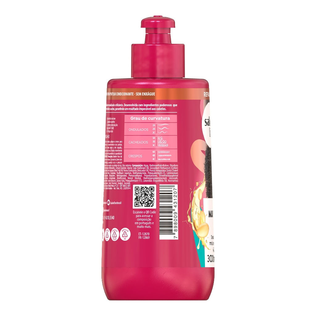 Creme para Pentear SOS Cachos + Poderosos 3 a 4ABC Salon Line 300ml — imagem 4 | Drogaria Taveira