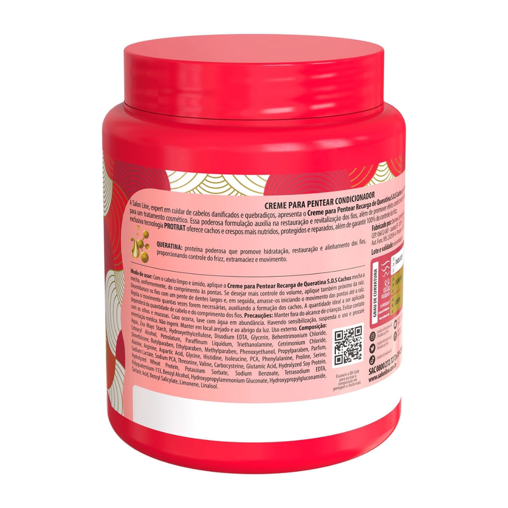 Creme Pentear Salon Line Recarga Queratina 1Kg — imagem 2 | Drogaria Taveira