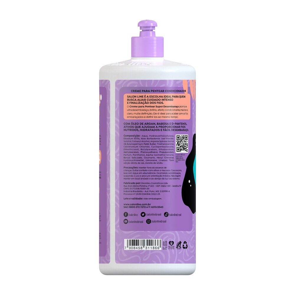 Creme Pentear Salon Line Super Desembaraco 1L — imagem 3 | Drogaria Taveira
