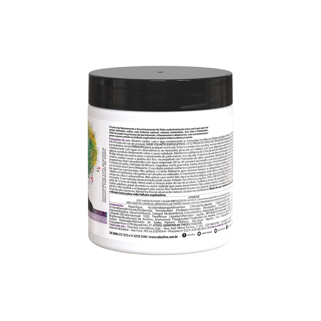 Creme Salon Line Relaxamento Permanente Afro 500g — imagem 2 | Drogaria Taveira