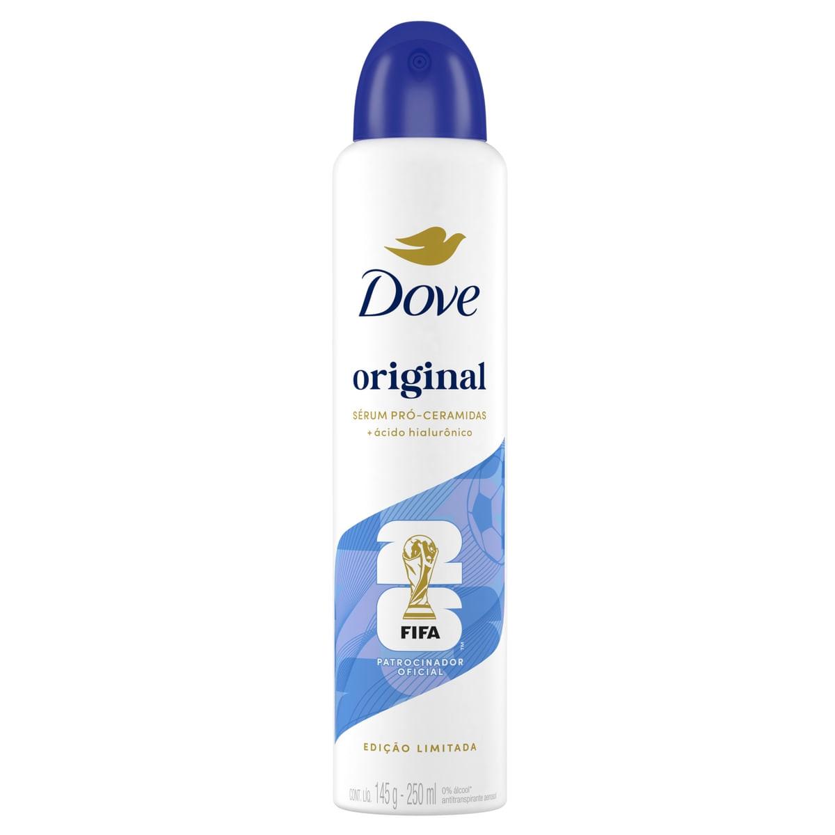Desodorante Antitranspirante Dove Original 72h Aerossol 250ml — imagem 2 | Drogaria Taveira