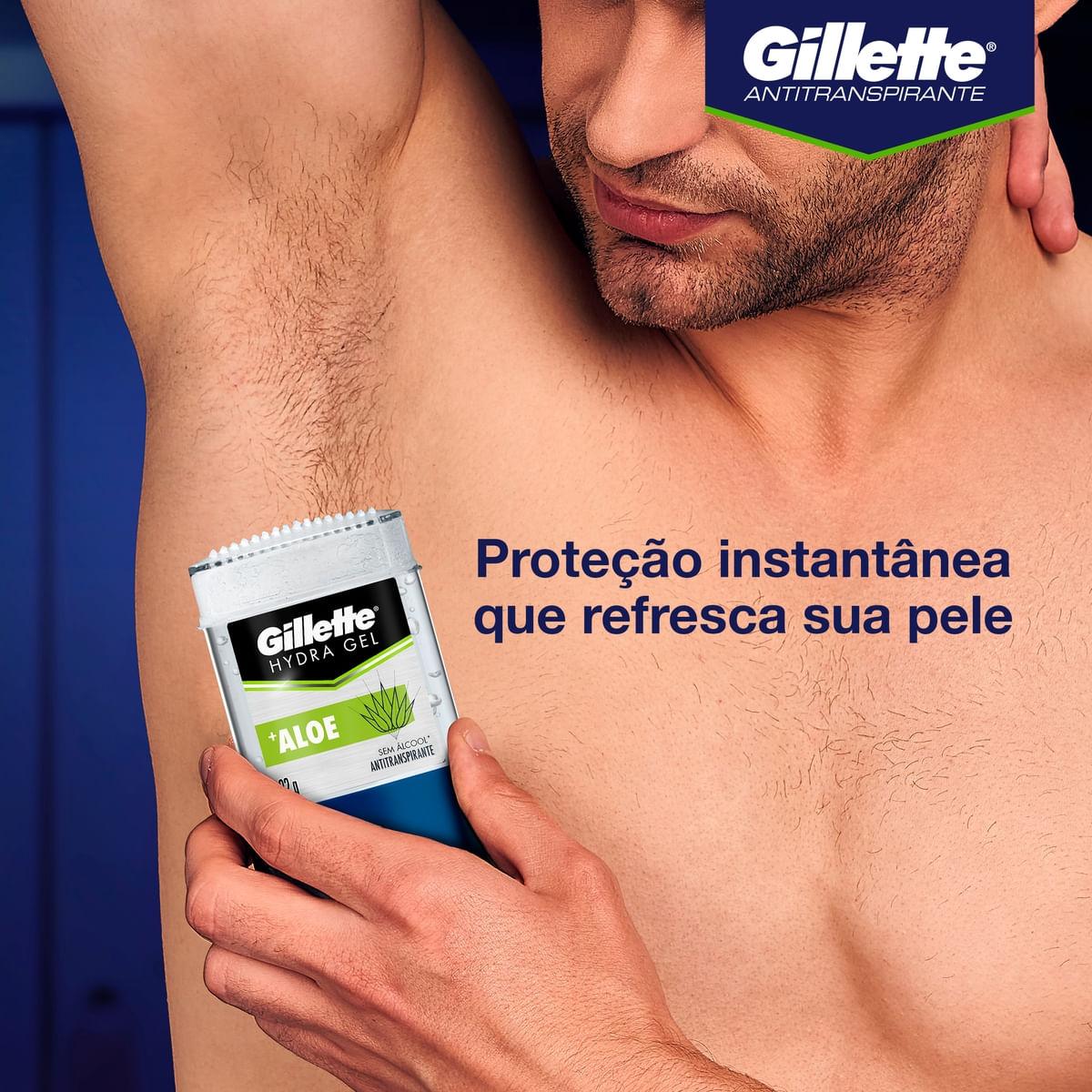 Desodorante Antitranspirante Gillette Hydra Gel +Aloe Gel Stick 82g — imagem 2 | Drogaria Taveira