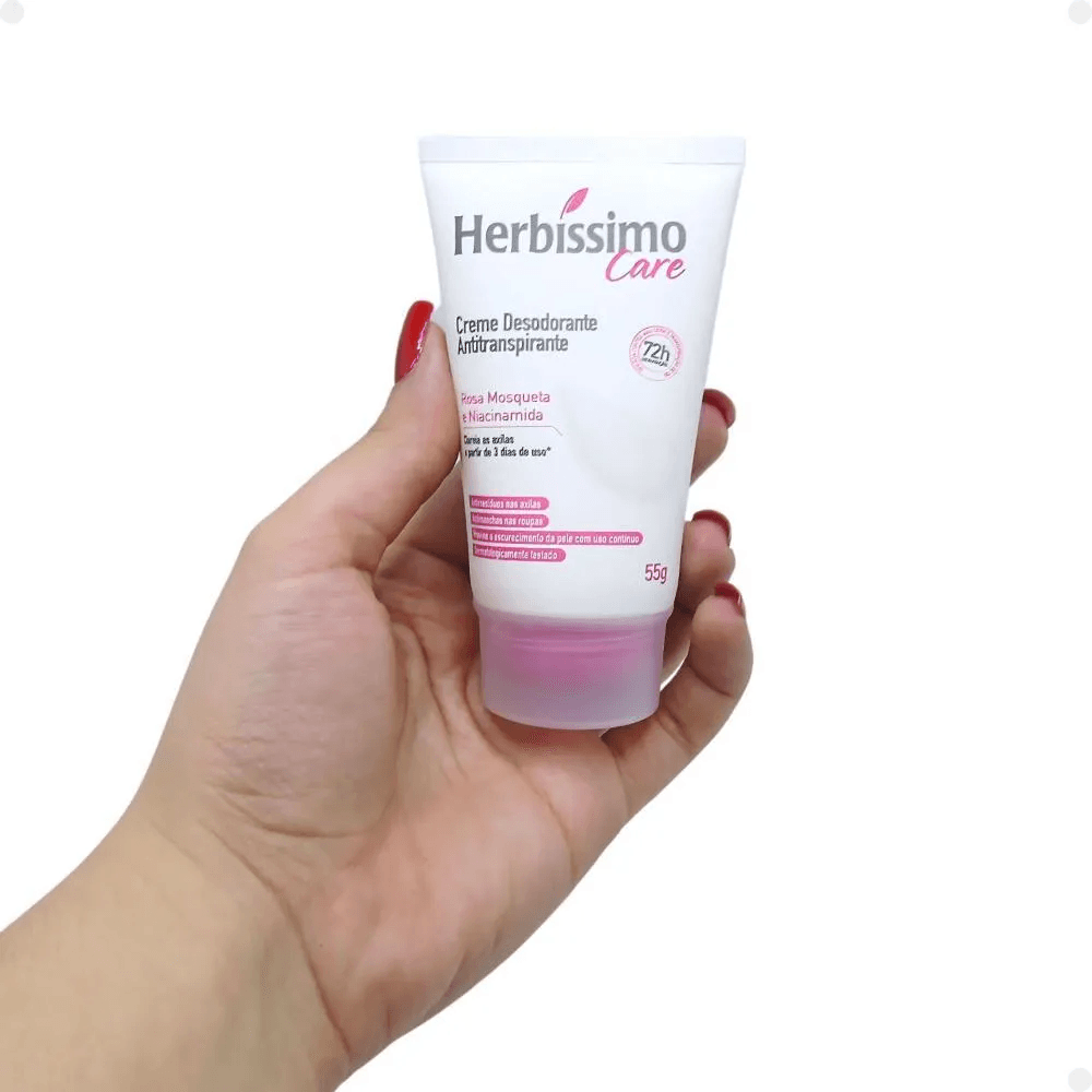 Desodorante Antitranspirante Herbissimo Care Creme Rosa Mosqueta E Niacinamida 55g — imagem 3 | Drogaria Taveira