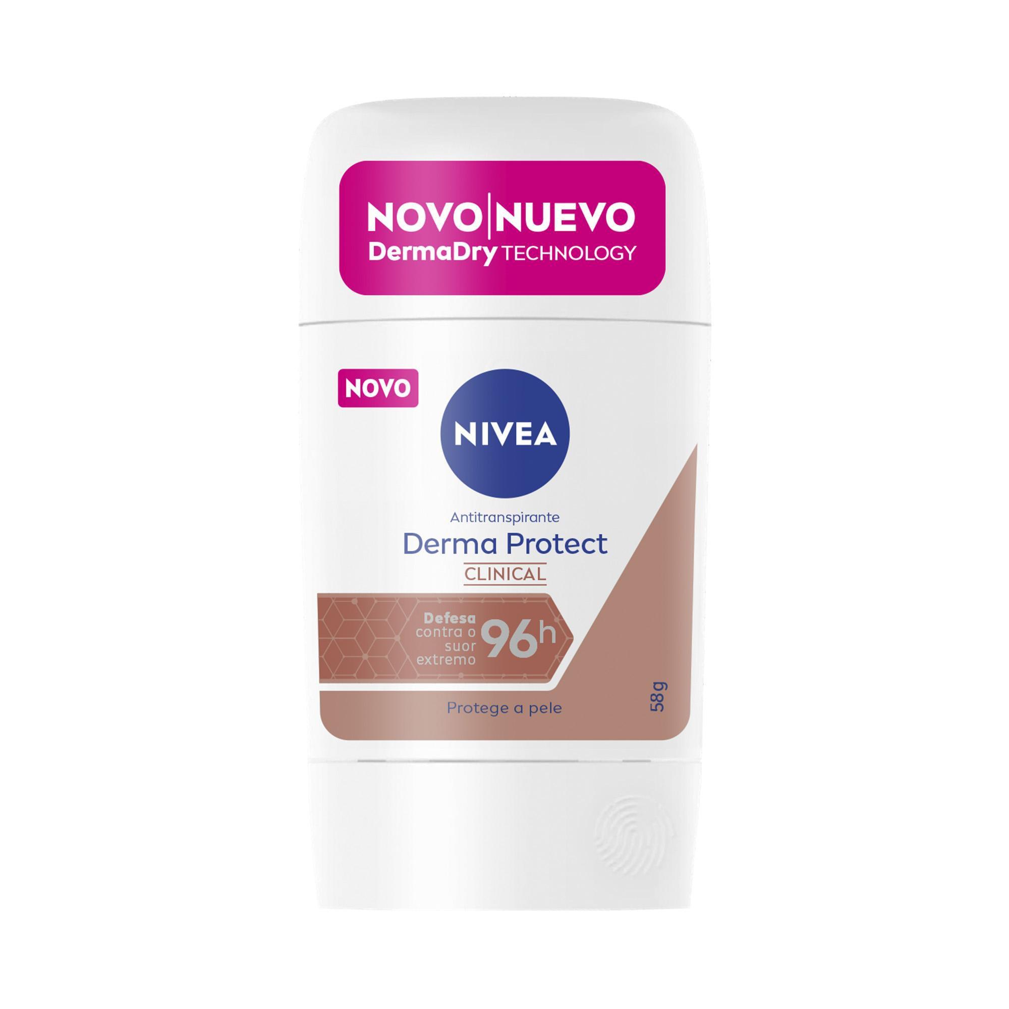 Desodorante Antitranspirante Nivea Derma Protect Clinical 96h Stick 54g — Nivea | Drogaria Taveira