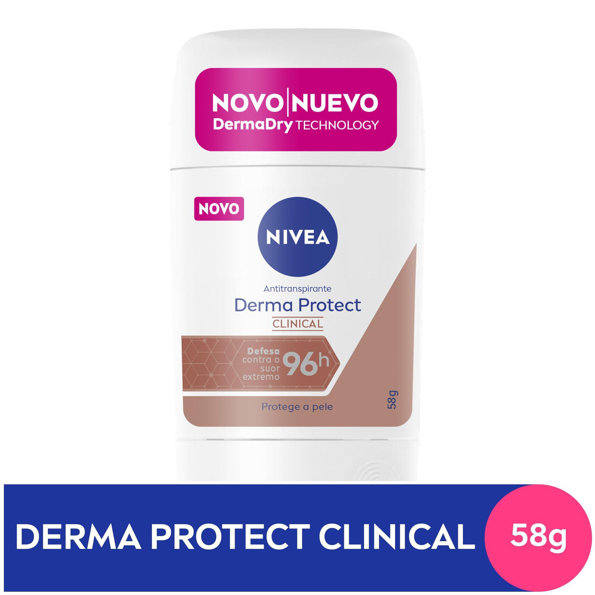 Desodorante Antitranspirante Nivea Derma Protect Clinical 96h Stick 54g — imagem 2 | Drogaria Taveira