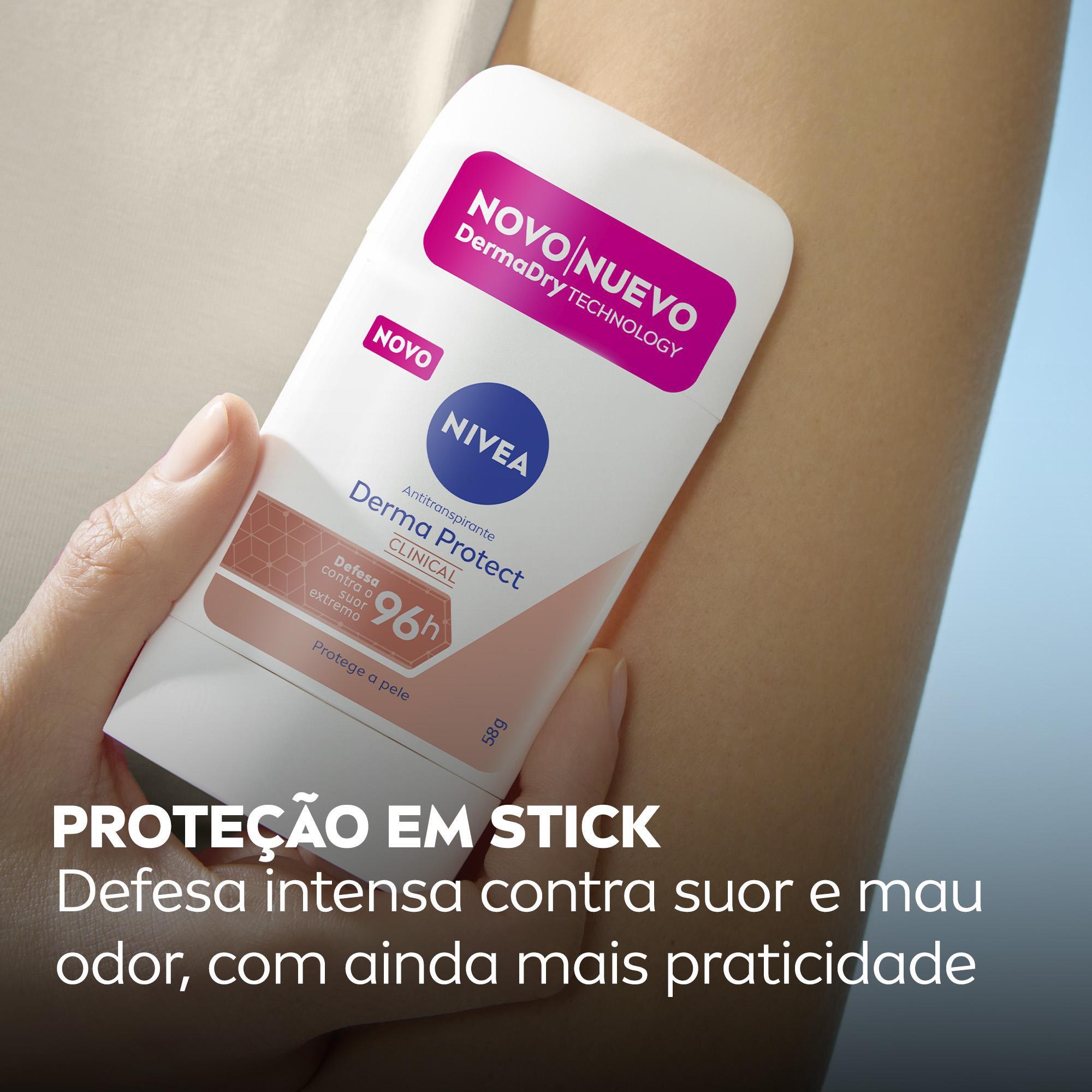 Desodorante Antitranspirante Nivea Derma Protect Clinical 96h Stick 54g — imagem 4 | Drogaria Taveira