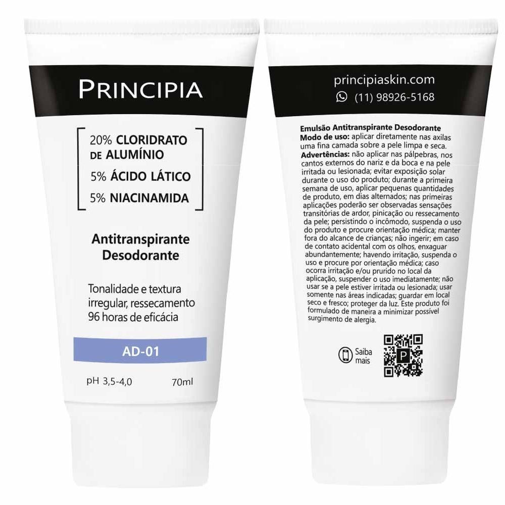 Desodorante Antitranspirante Principia AD-01 Creme 70ml — imagem 3 | Drogaria Taveira