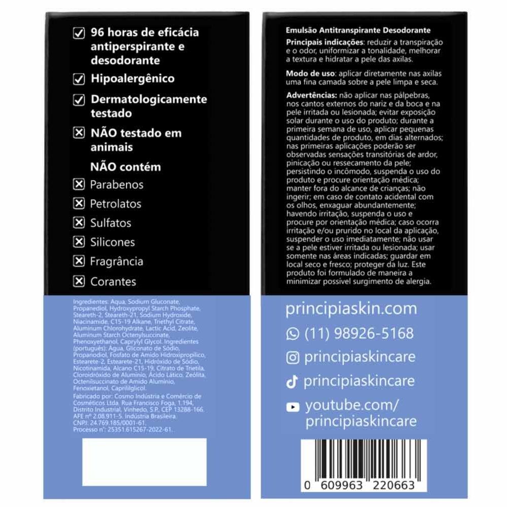 Desodorante Antitranspirante Principia AD-01 Creme 70ml — imagem 4 | Drogaria Taveira