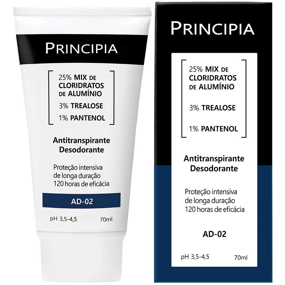 Desodorante Antitranspirante Principia AD-02 120h Sem Perfume Creme 70ml — imagem 2 | Drogaria Taveira