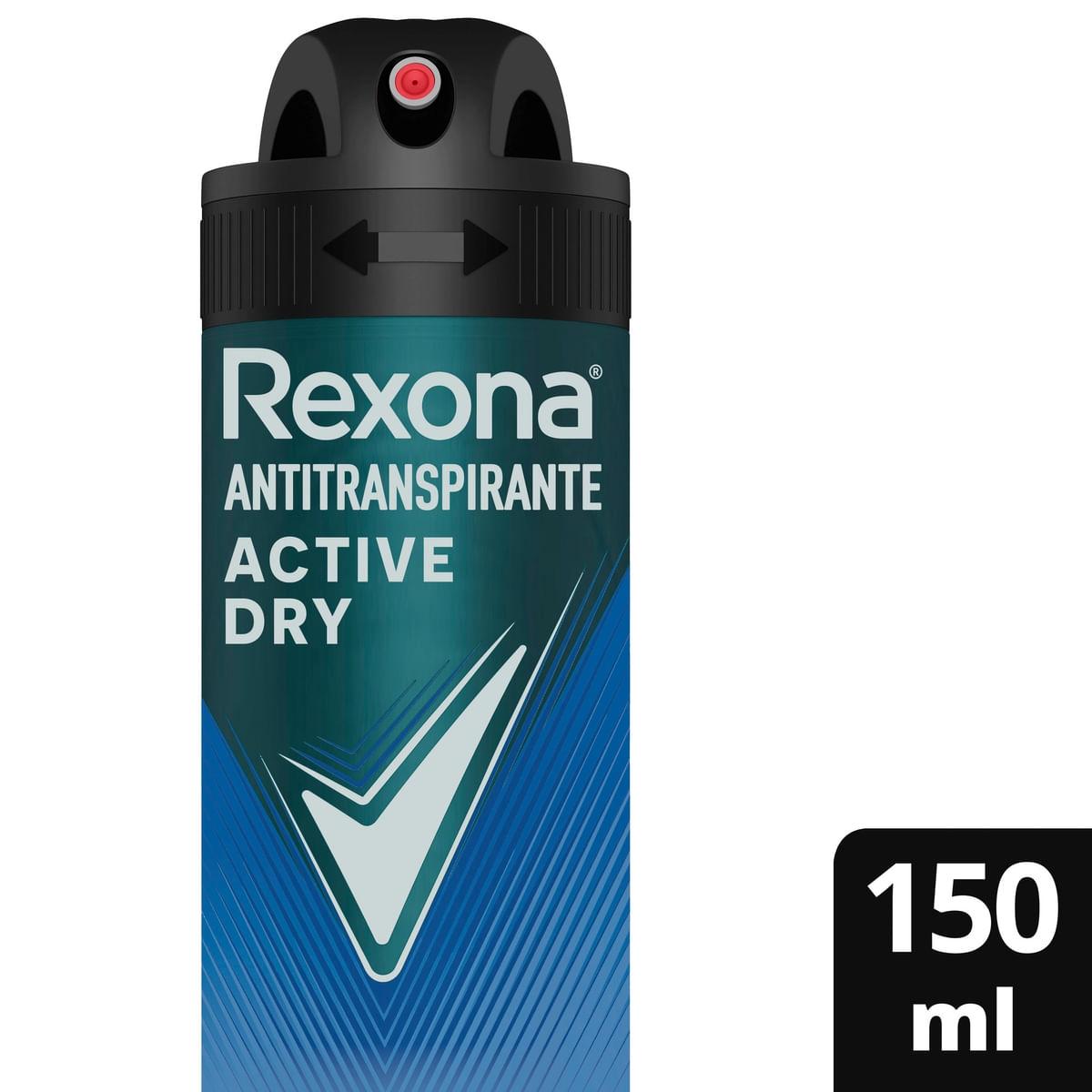 Desodorante Antitranspirante Rexona Men Active Dry 72h Aerossol 150ml — Rexona | Drogaria Taveira