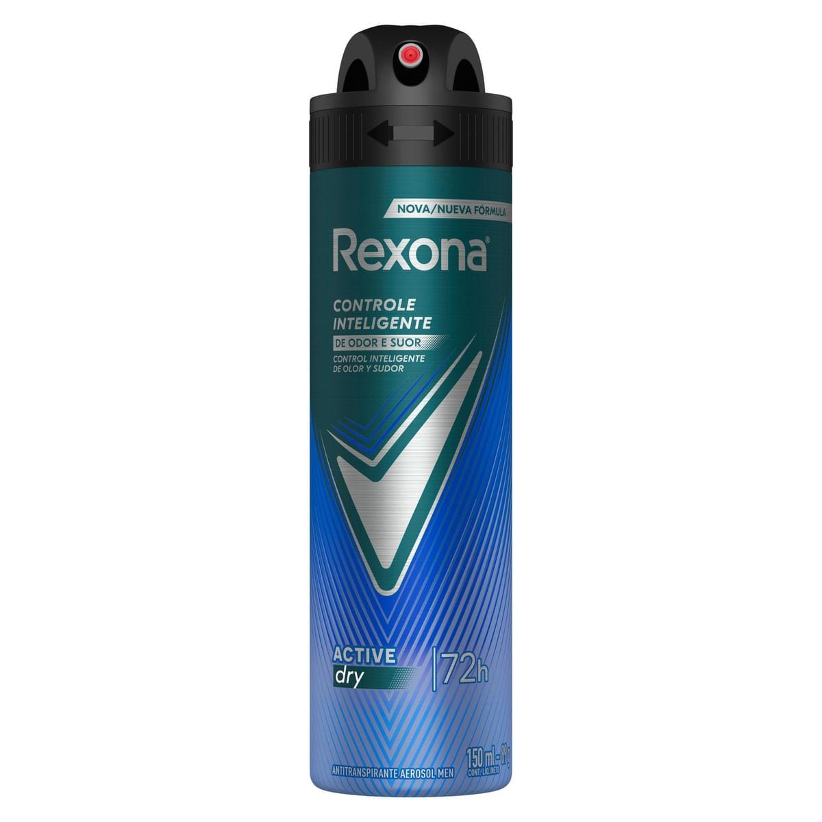 Desodorante Antitranspirante Rexona Men Active Dry 72h Aerossol 150ml — imagem 2 | Drogaria Taveira