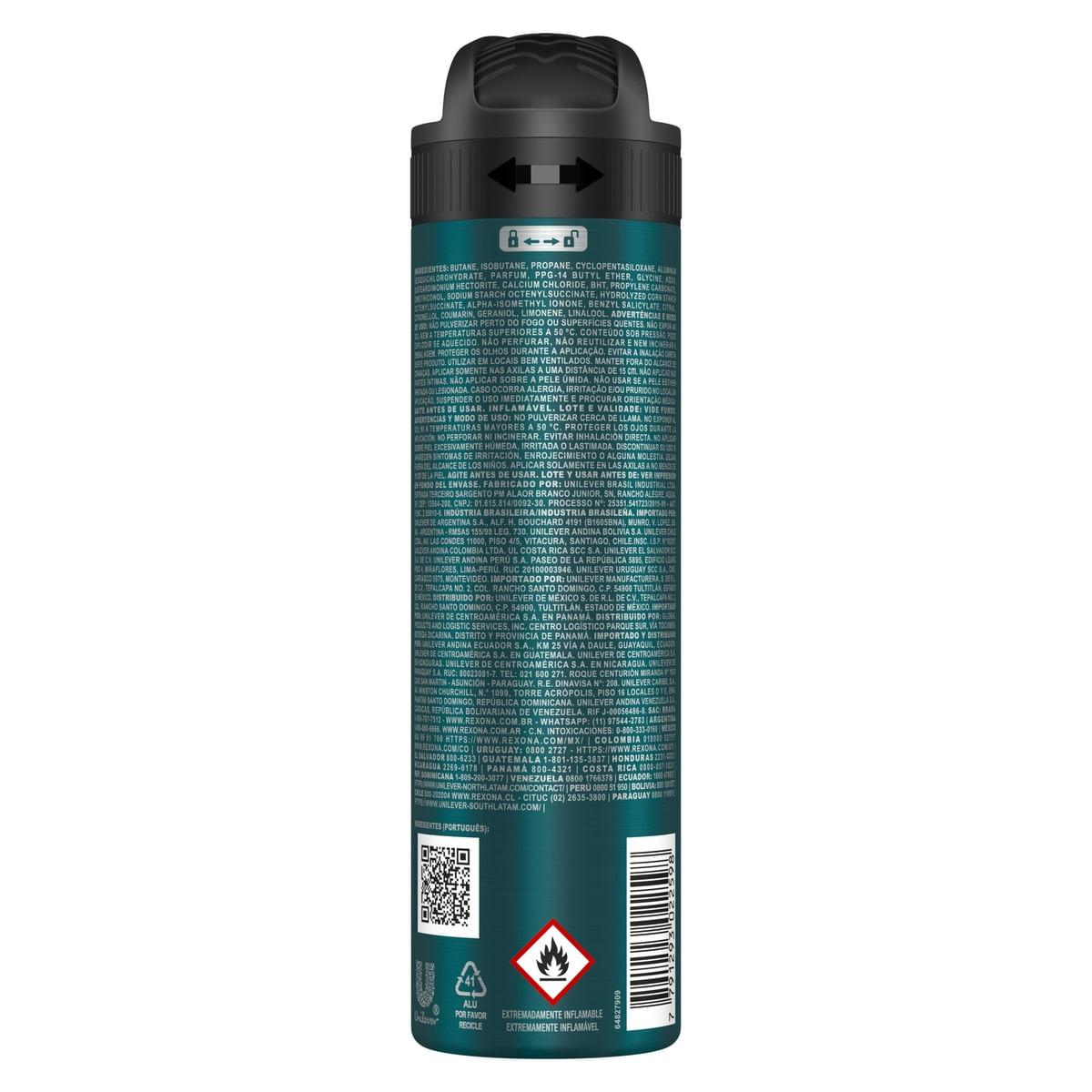 Desodorante Antitranspirante Rexona Men Active Dry 72h Aerossol 150ml — imagem 3 | Drogaria Taveira