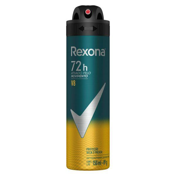 Desodorante Antitranspirante Rexona Men V8 72h Aerossol 150ml — imagem 2 | Drogaria Taveira