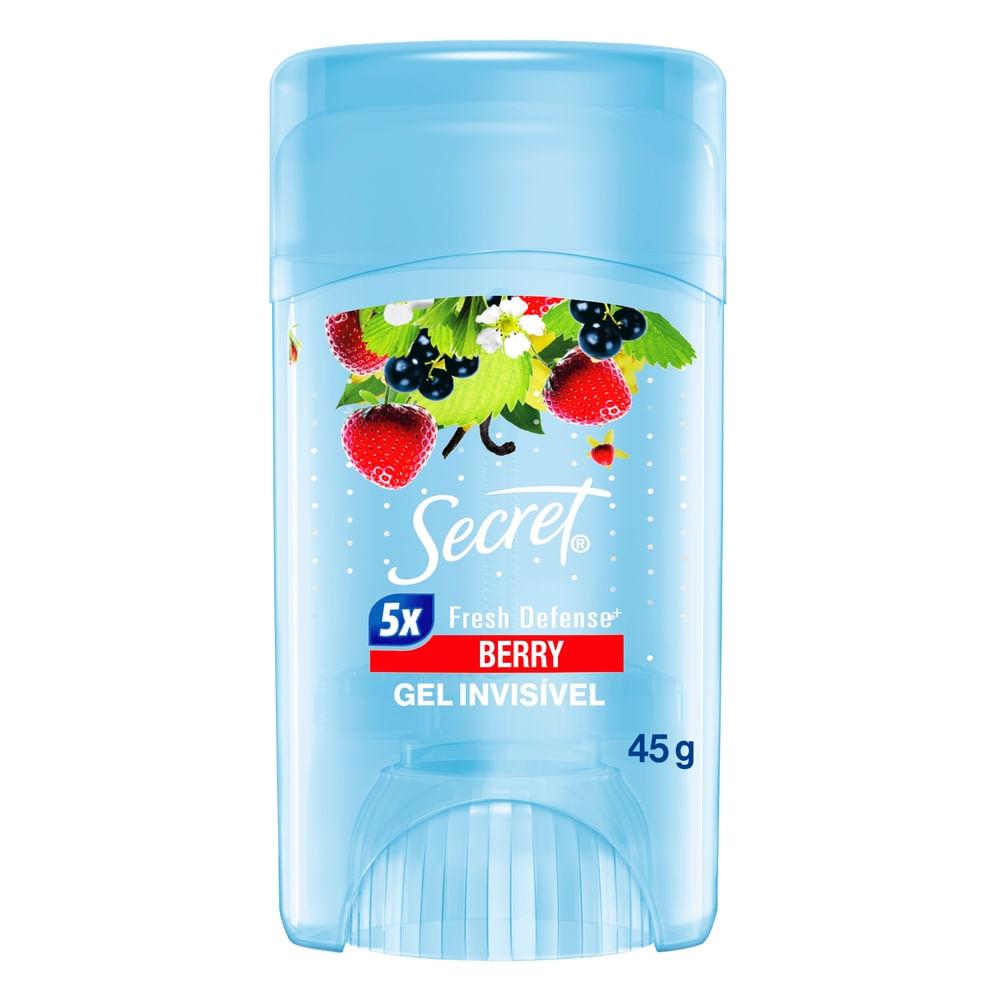 Desodorante Antitranspirante Secret Berry Gel Stick 45g — Secret | Drogaria Taveira