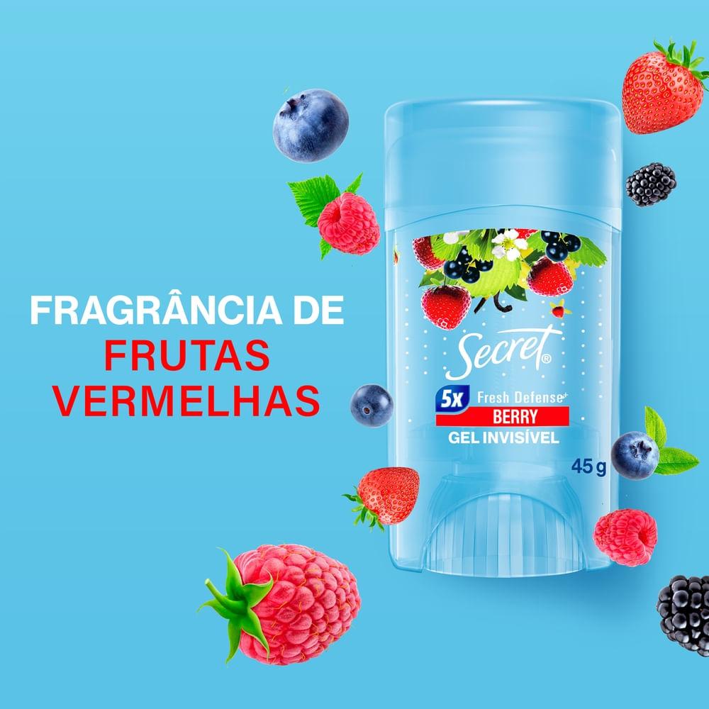 Desodorante Antitranspirante Secret Berry Gel Stick 45g — imagem 4 | Drogaria Taveira