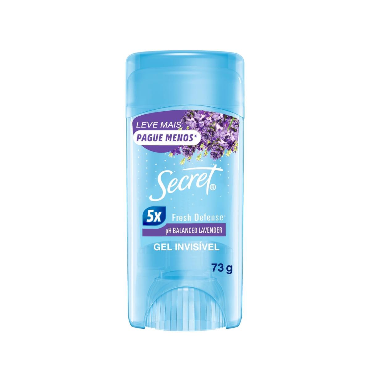 Desodorante Antitranspirante Secret Gel Lavender 73g — Secret | Drogaria Taveira