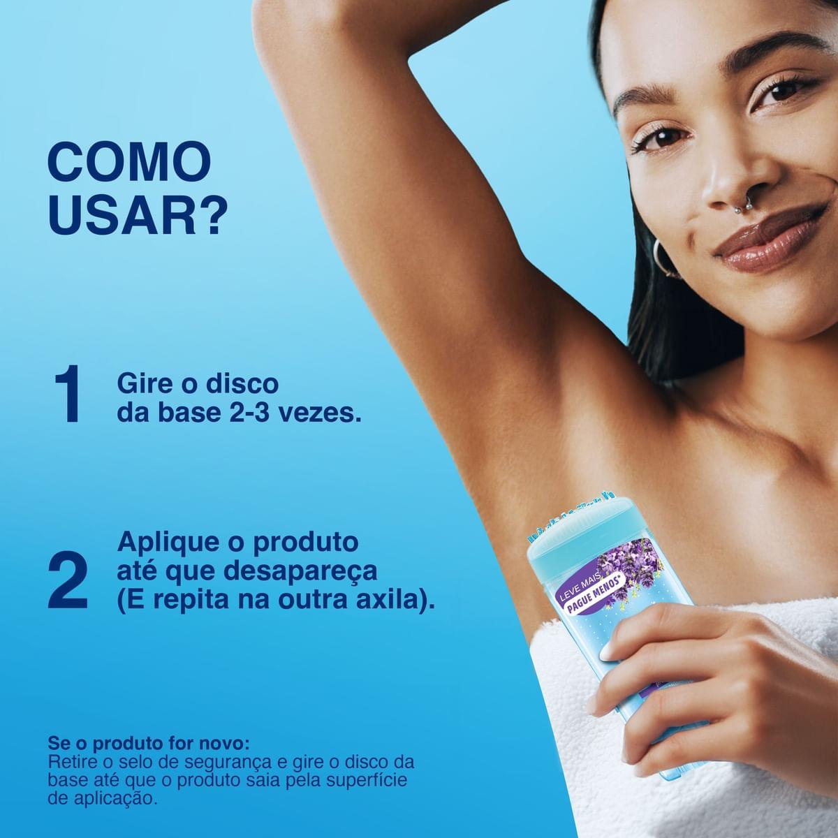 Desodorante Antitranspirante Secret Gel Lavender 73g — imagem 4 | Drogaria Taveira
