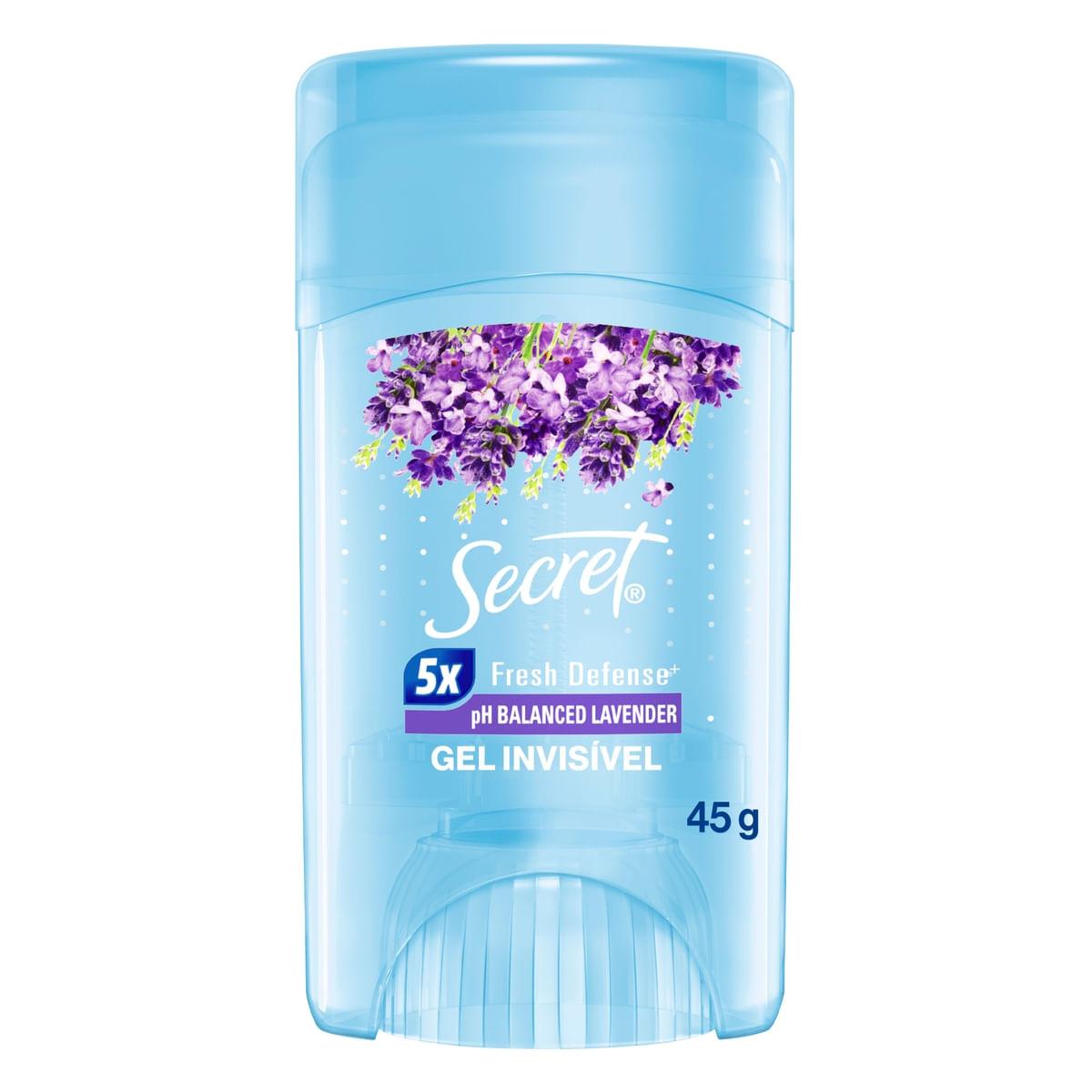 Desodorante Antitranspirante Secret pH Balanceado Lavanda Gel Stick  45g — Secret | Drogaria Taveira