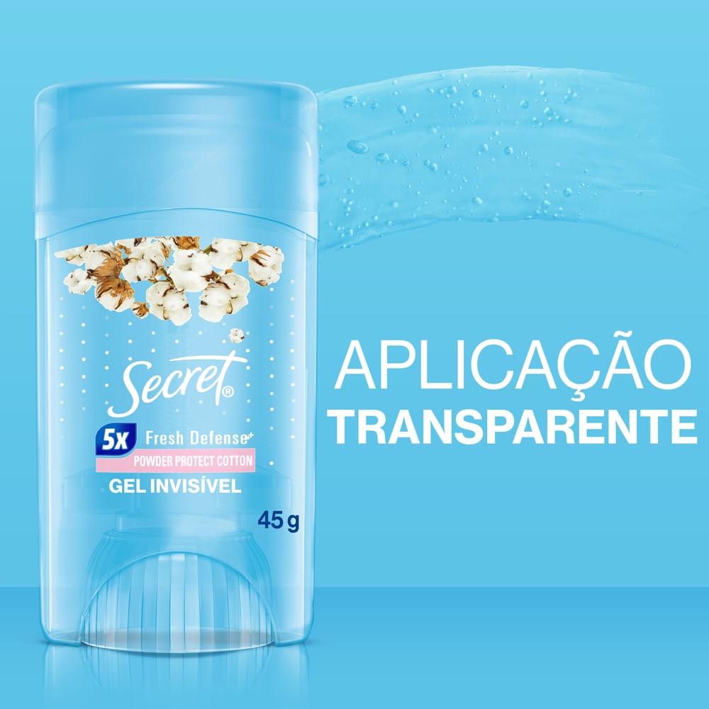 Desodorante Antitranspirante Secret Proteção de Algodão Gel Stick 45g — imagem 2 | Drogaria Taveira