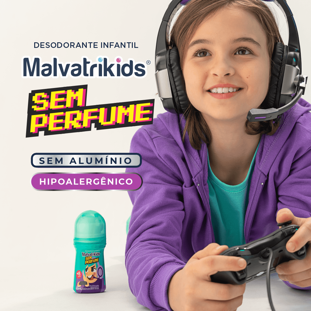 Desodorante Infantil Malvatrikids +8 anos Sem Perfume Roll On 65ml — imagem 2 | Drogaria Taveira